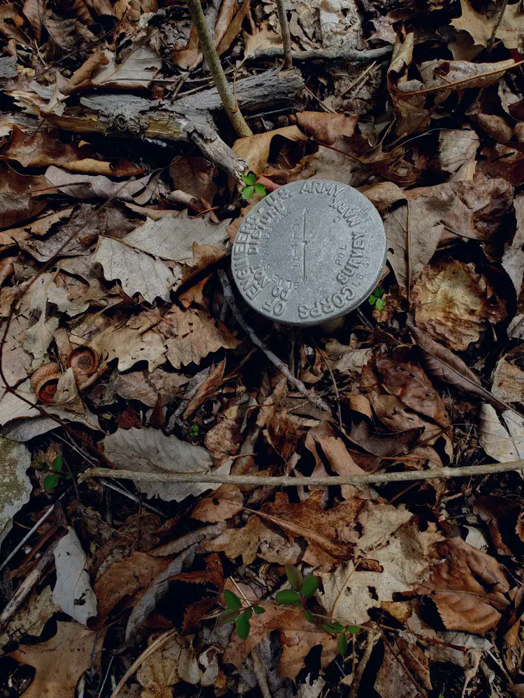 Survey Marker near Lake Vista Recreational Trail in Jackson County, Missouri