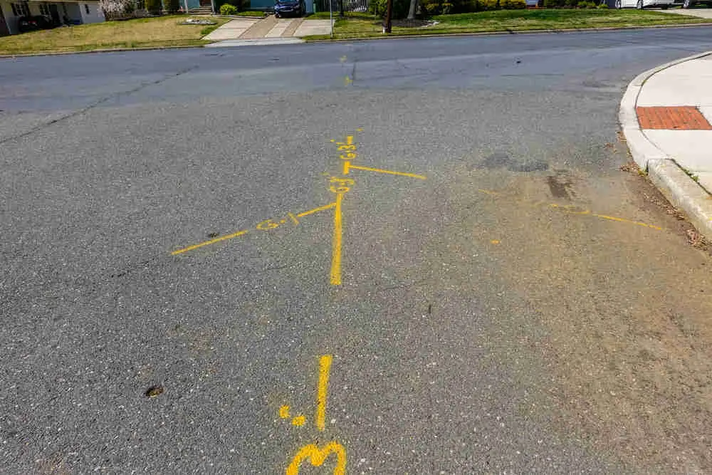 Markings of Burried Utility Line